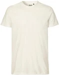 Neutral Rundhalsshirt Mens Fitted T-Shirt Weiß/Khaki Neutral Rundhalsshirt Mens Fitted T-Shirt Weiß/Khaki