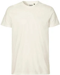Neutral Rundhalsshirt Mens Fitted T-Shirt Weiß/Khaki