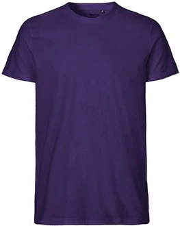 Neutral Rundhalsshirt Mens Fitted T-Shirt Lila/Dunkelblau