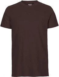 Neutral Rundhalsshirt Mens Fitted T-Shirt Dunkelbraun/Dunkelrot/Braun/Bordeaux