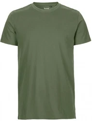 Neutral Rundhalsshirt Mens Fitted T-Shirt Dunkelgrün/Grün