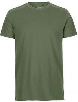 Neutral Rundhalsshirt Mens Fitted T-Shirt Dunkelgrün/Grün Neutral Rundhalsshirt Mens Fitted T-Shirt Dunkelgrün/Grün