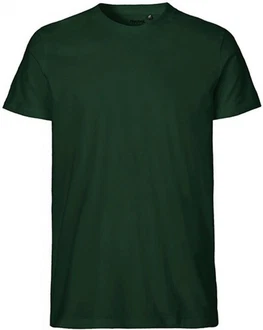 Neutral Rundhalsshirt Mens Fitted T-Shirt Dunkelgrün/Grün Neutral Rundhalsshirt Mens Fitted T-Shirt Dunkelgrün/Grün