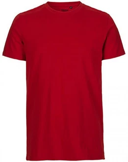 Neutral Rundhalsshirt Mens Fitted T-Shirt Rot/Dunkelrot