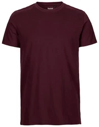 Neutral Rundhalsshirt Mens Fitted T-Shirt Dunkelrot/Bordeaux/Lila