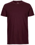 Neutral Rundhalsshirt Mens Fitted T-Shirt Dunkelrot/Bordeaux/Lila