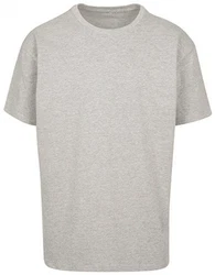 Build Your Brand Rundhalsshirt Heavy Oversize Tee Grau/Hellgrau