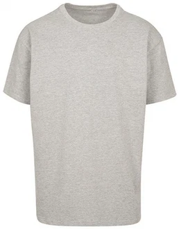 Build Your Brand Rundhalsshirt Heavy Oversize Tee Grau/Hellgrau
