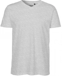 Neutral Rundhalsshirt V-neck T-Shirt Grau/Hellgrau