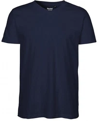 Neutral Rundhalsshirt V-neck T-Shirt Dunkelblau