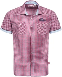 Lonsdale Kurzarmhemd Buttoned BERNY Rot/Dunkelrot/Bordeaux/Dunkelblau/Rosa