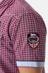 Lonsdale Kurzarmhemd Buttoned BERNY Rot/Dunkelrot/Bordeaux/Dunkelblau/Rosa