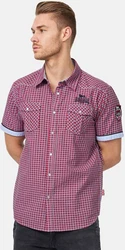 Lonsdale Kurzarmhemd Buttoned BERNY Rot/Dunkelrot/Bordeaux/Dunkelblau/Rosa