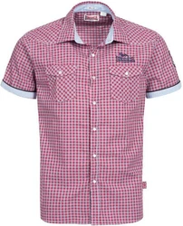 Lonsdale Kurzarmhemd Buttoned BERNY Rot/Dunkelrot/Bordeaux/Dunkelblau/Rosa