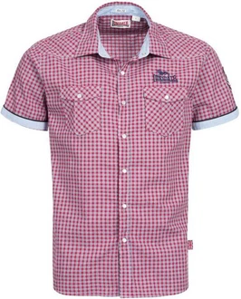 Lonsdale Kurzarmhemd Buttoned BERNY Rot/Dunkelrot/Bordeaux/Dunkelblau/Rosa