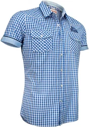 Lonsdale Kurzarmhemd Buttoned BERNY Hellblau/Blau