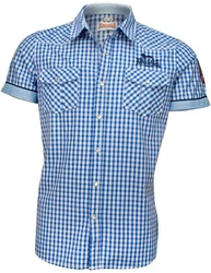 Lonsdale Kurzarmhemd Buttoned BERNY Hellblau/Blau