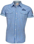 Lonsdale Kurzarmhemd Buttoned BERNY Hellblau/Blau