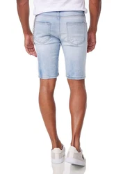 Denim House Jeansbermudas Herren Jeansshorts mit Stretch im Destroyed-Look Hellblau/Blau