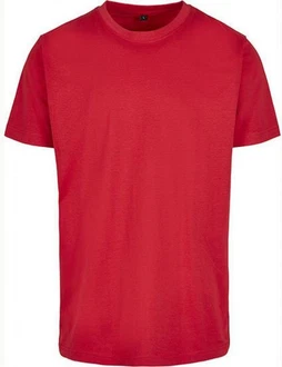 Build Your Brand Rundhalsshirt Round Neck Herren T-Shirt Rot/Dunkelrot/Rosa