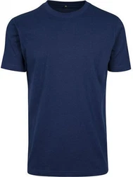 Build Your Brand Rundhalsshirt Round Neck Herren T-Shirt Dunkelblau