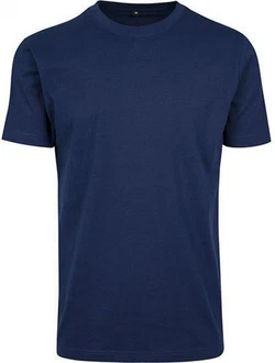Build Your Brand Rundhalsshirt Round Neck Herren T-Shirt Dunkelblau