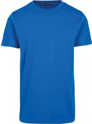 Build Your Brand Rundhalsshirt Round Neck Herren T-Shirt Blau/Dunkelblau