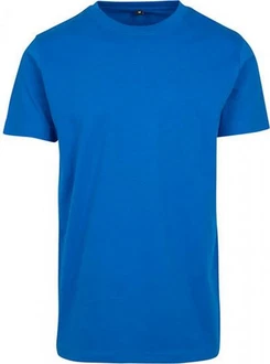 Build Your Brand Rundhalsshirt Round Neck Herren T-Shirt Blau/Dunkelblau