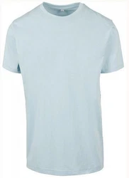 Build Your Brand Rundhalsshirt Round Neck Herren T-Shirt Hellblau/Blau