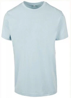 Build Your Brand Rundhalsshirt Round Neck Herren T-Shirt Hellblau/Blau