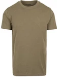 Build Your Brand Rundhalsshirt Round Neck Herren T-Shirt Khaki/Dunkelgrün