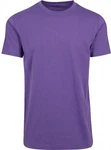 Build Your Brand Rundhalsshirt Round Neck Herren T-Shirt Lila/Dunkelblau