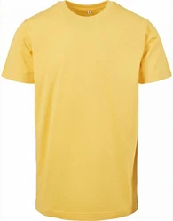 Build Your Brand Rundhalsshirt Round Neck Herren T-Shirt Gelb