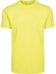 Build Your Brand Rundhalsshirt Round Neck Herren T-Shirt Gelb/Neonfarben