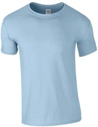 Gildan Rundhalsshirt Softstyle Herren T-Shirt Hellblau/Blau