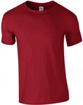 Gildan Rundhalsshirt Softstyle Herren T-Shirt Dunkelrot/Rot/Bordeaux