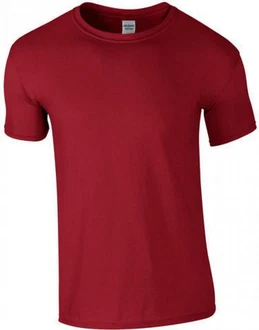 Gildan Rundhalsshirt Softstyle Herren T-Shirt Dunkelrot/Rot/Bordeaux