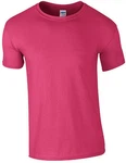 Gildan Rundhalsshirt Softstyle Herren T-Shirt Rosa