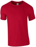 Gildan Rundhalsshirt Softstyle Herren T-Shirt Dunkelrot/Rot