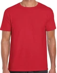 Gildan Rundhalsshirt Softstyle Herren T-Shirt Rot/Dunkelrot