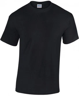 Gildan Rundhalsshirt Heavy Cotton Herren T-Shirt Schwarz/Dunkelblau