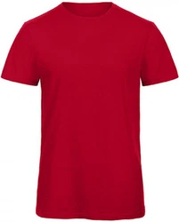 B&C Rundhalsshirt Herren T-Shirt Rot/Dunkelrot