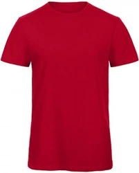 B&C Rundhalsshirt Herren T-Shirt Rot/Dunkelrot