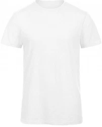 B&C Rundhalsshirt Herren T-Shirt Weiß/Grau/Creme