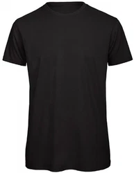 B&C Rundhalsshirt Herren T-Shirt Schwarz/Dunkelgrau