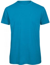B&C Rundhalsshirt Herren T-Shirt Türkis/Blau