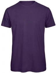 B&C Rundhalsshirt Herren T-Shirt Lila/Dunkelblau