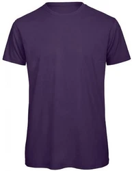 B&C Rundhalsshirt Herren T-Shirt Lila/Dunkelblau