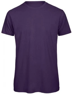 B&C Rundhalsshirt Herren T-Shirt Lila/Dunkelblau