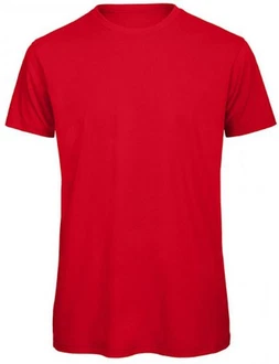 B&C Rundhalsshirt Herren T-Shirt Rot/Dunkelrot